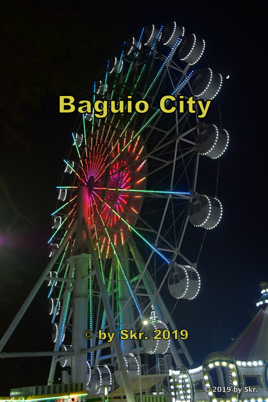 Transient House in Baguio City - Sky Ranch Baguio City's Amusement Park at night. 